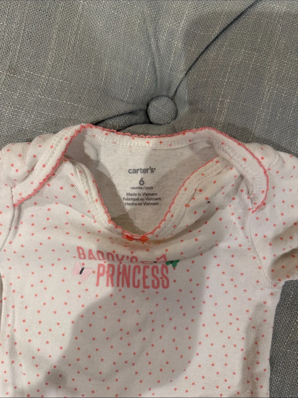 Carter's White and Coral Baby Girls 2-Piece Matching Set